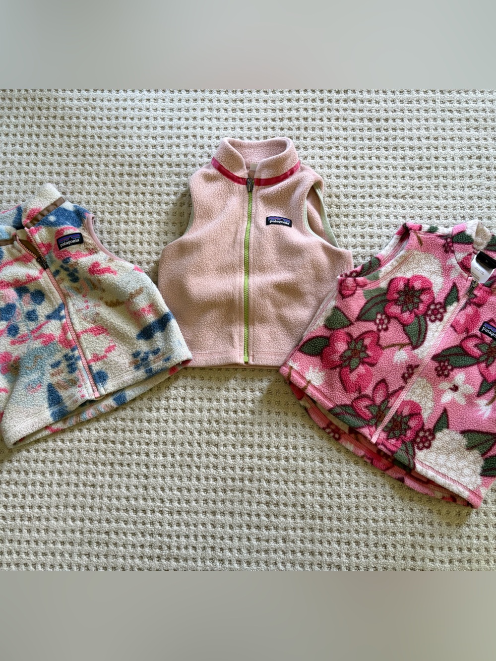 Patagonia Kids' Pink Floral Fleece Bundle